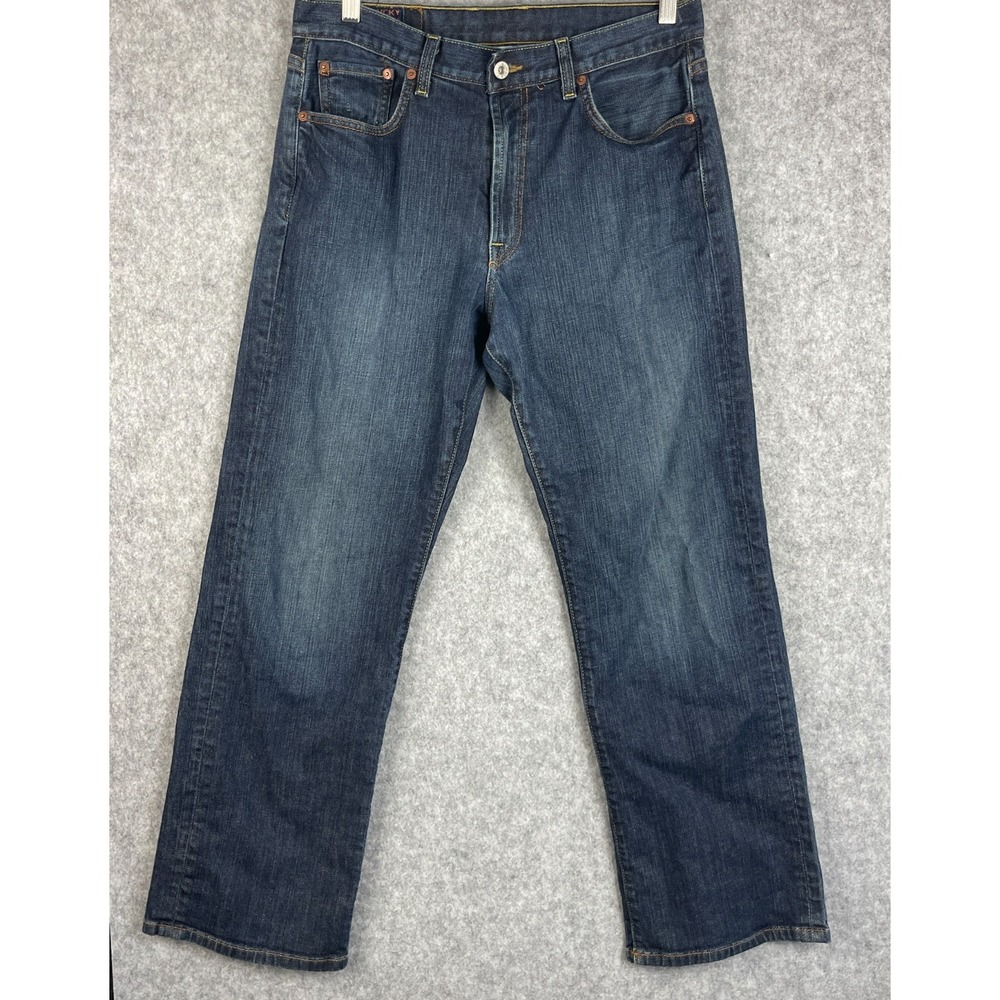 VTG Lucky Brand Jeans Mens 32x29 Short Gene Montesano Straight Stretch 7183C73